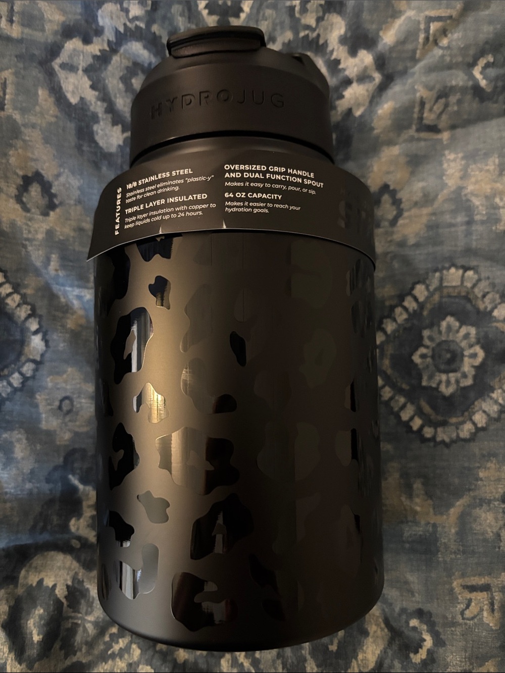 HydroJug Black Stainless Steel Sleeve & Black Bottle Accessory Set - Picture 2 of 4